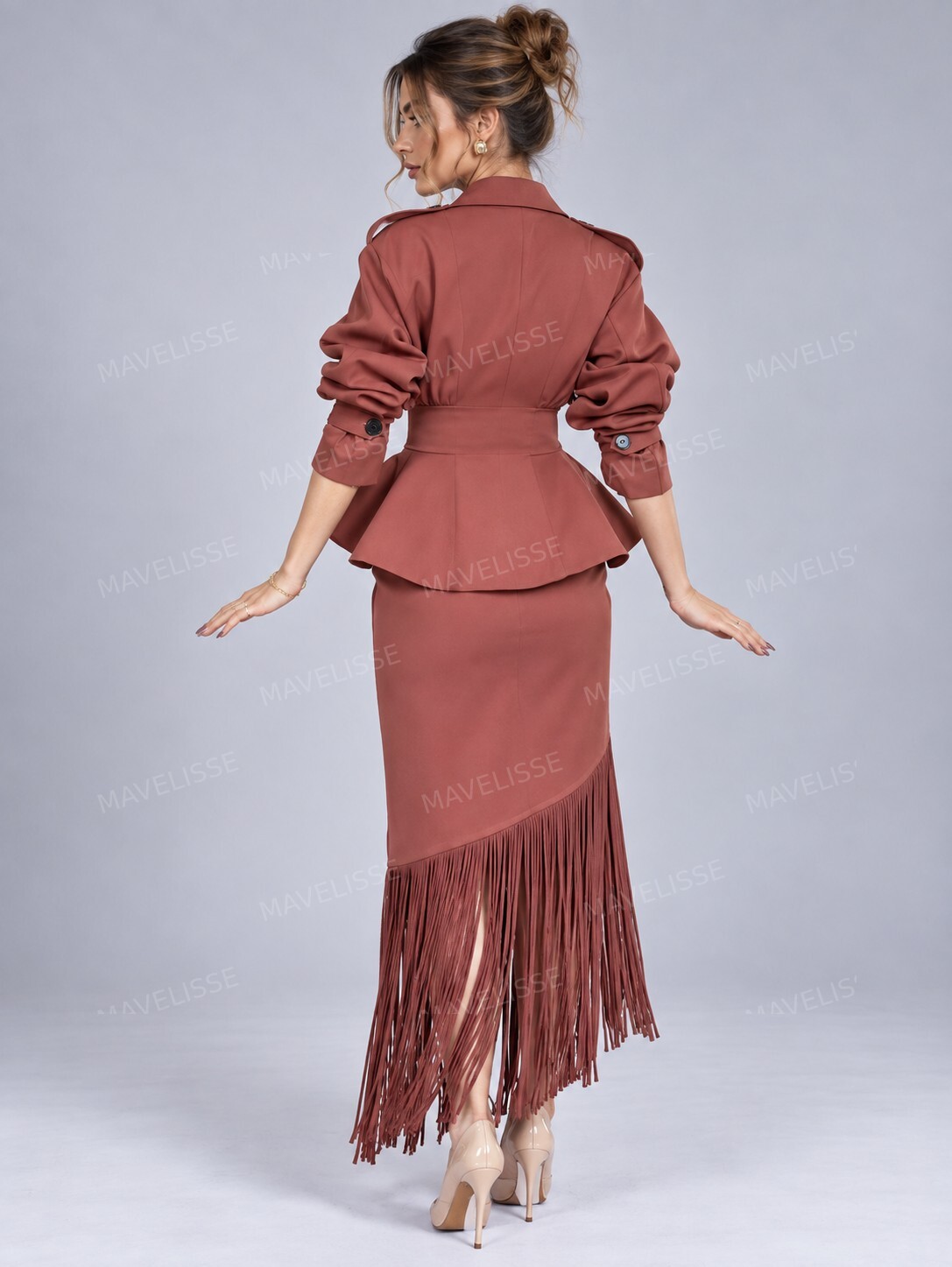 Structured Peplum Waist Jacket