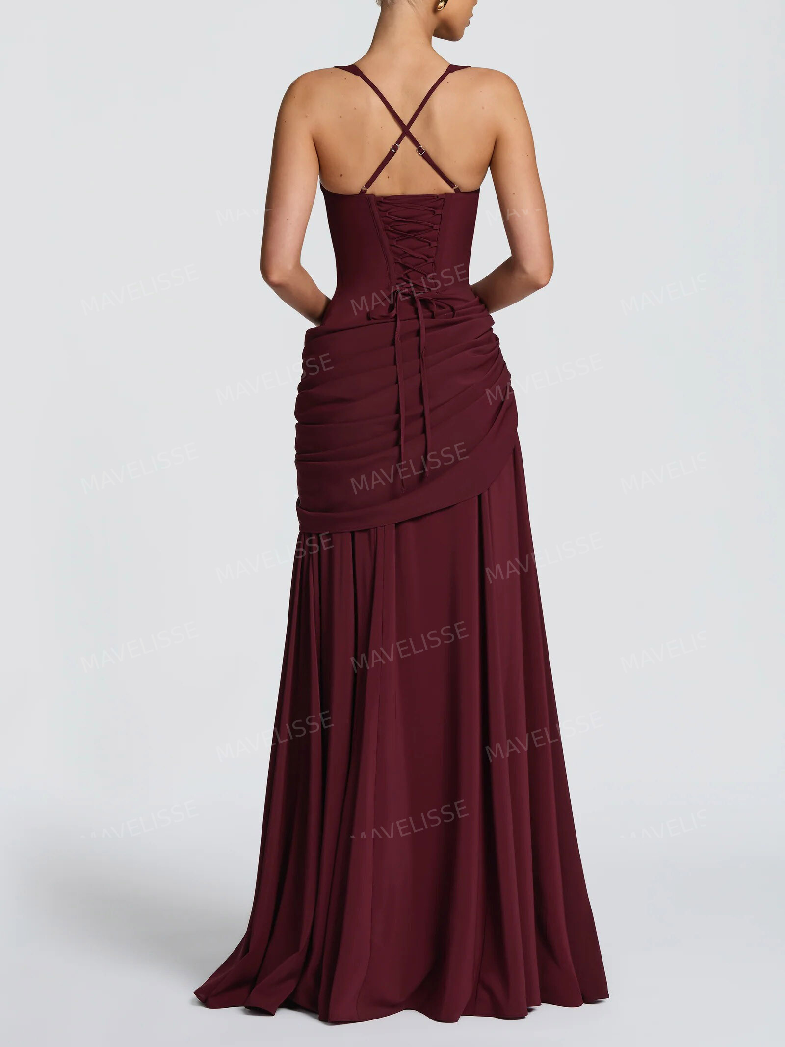 Sling Pleated Maxi Dress