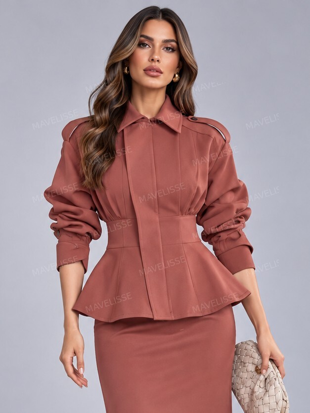 Structured Peplum Waist Jacket