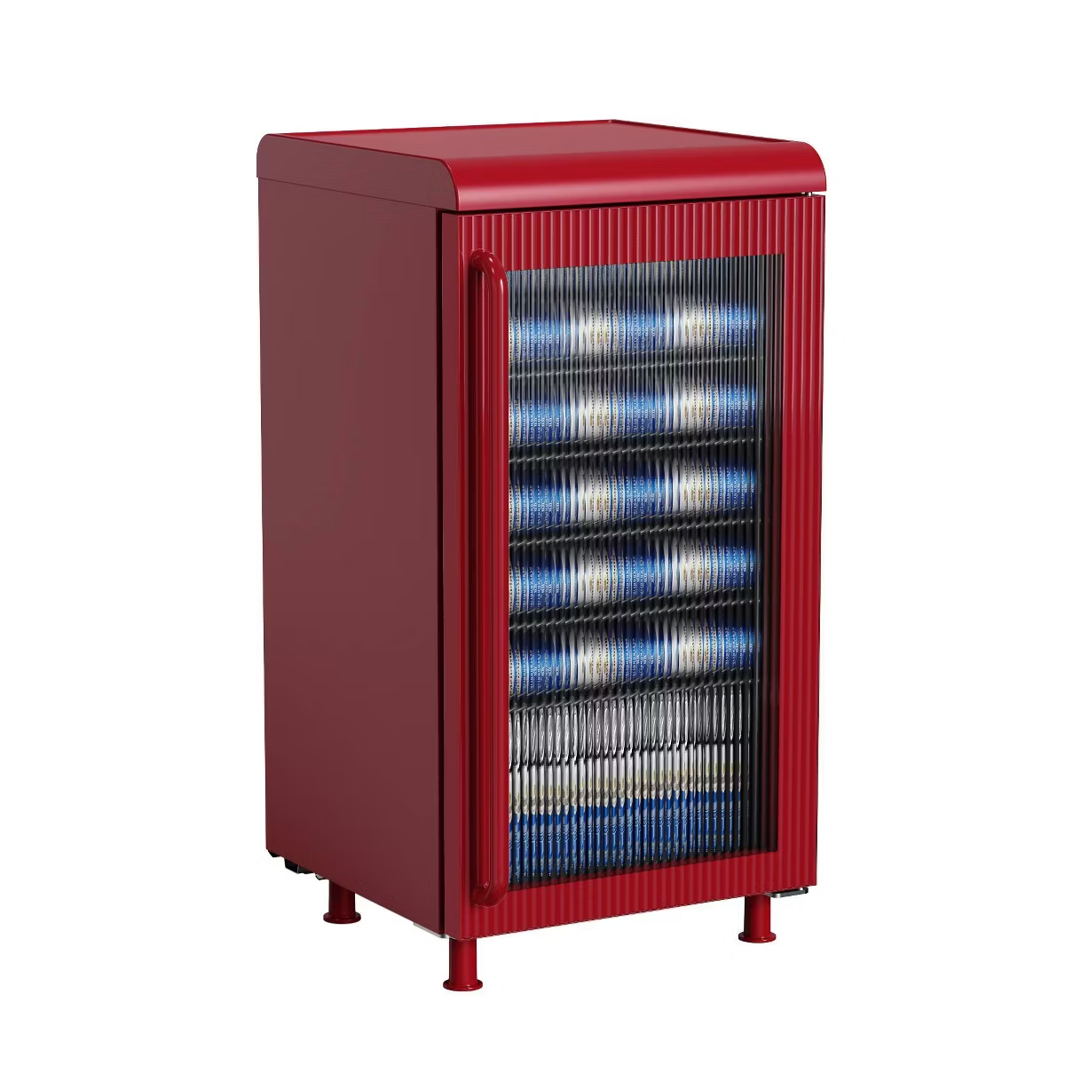 Tansharks Retro Beverage Refrigerator with Serving Surface