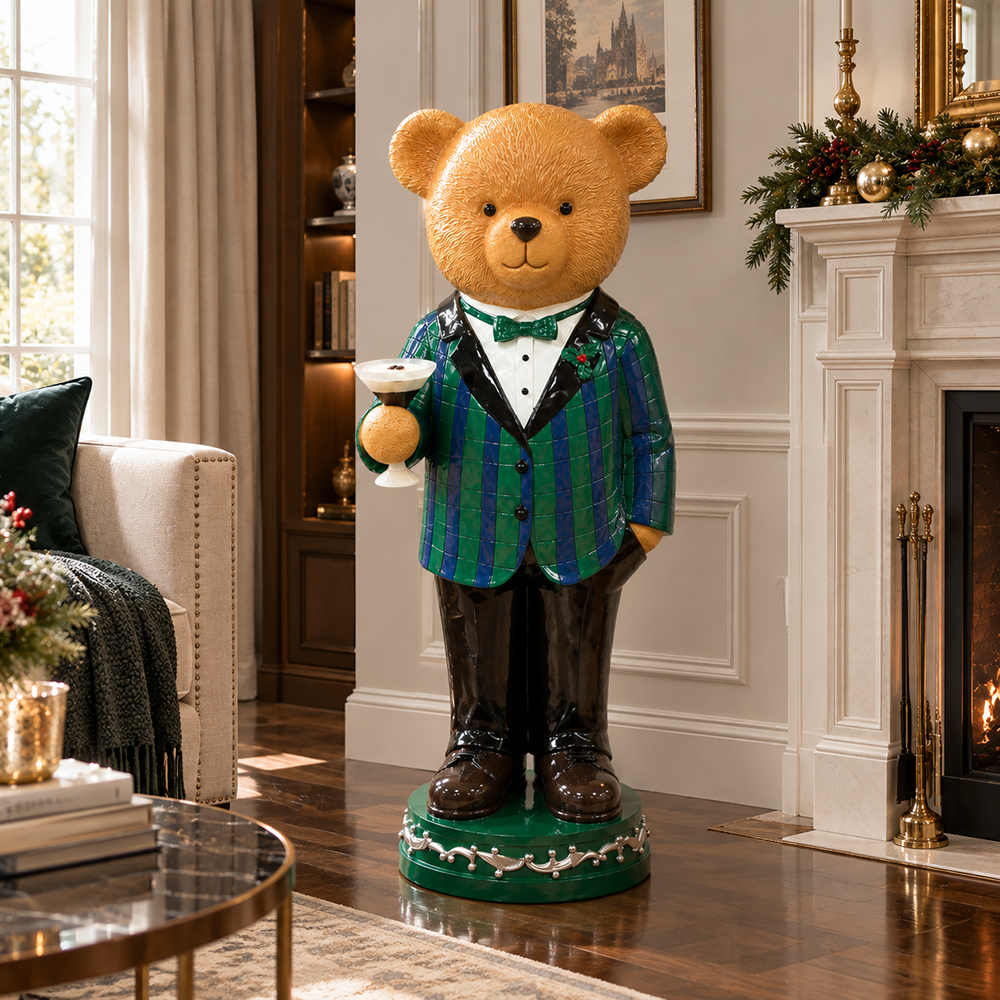 TANSHARKS Gentleman Bear Figurine
