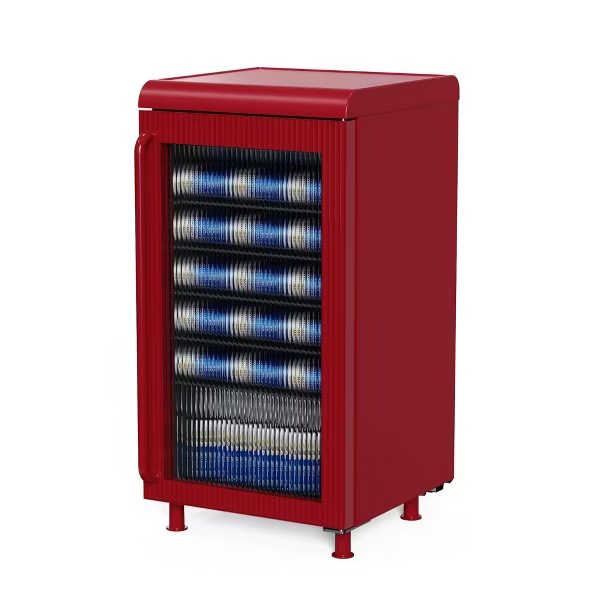 Tansharks Retro Beverage Refrigerator with Serving Surface