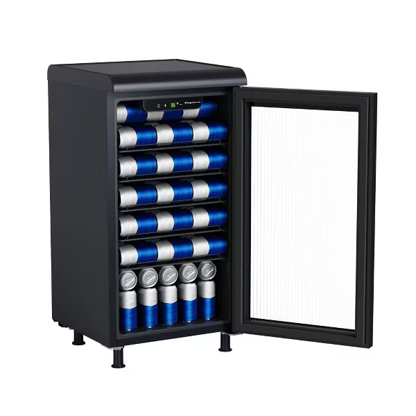 Tansharks Retro Beverage Refrigerator with Serving Surface