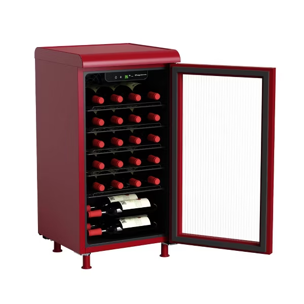 Tansharks Retro Beverage Refrigerator with Serving Surface