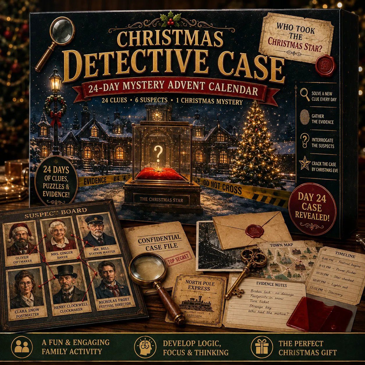 ⏳ Last Day 49% OFF – 🎄24-Day Mystery Adventure Advent Calendar🧩