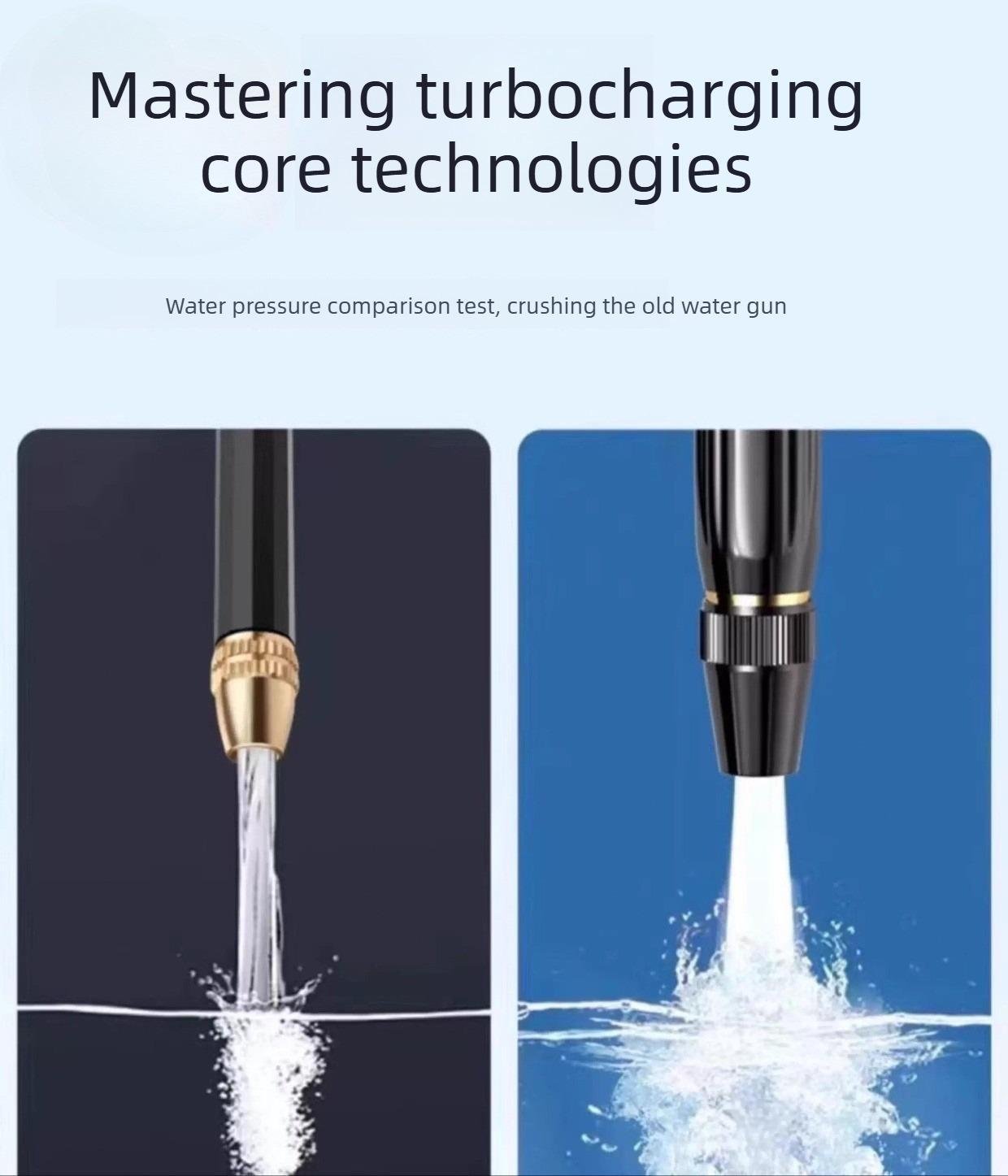 Home high-pressure car wash water gun with booster nozzle and hose, a must-have for watering plants and vegetables, and car washing. Home high-pressure car wash water gun with booster nozzle and hose, a must-have for watering plants and vegetables, and car washing.