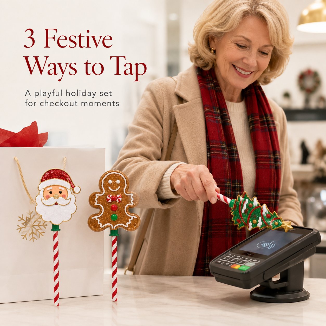 🔮🎄3-Wand Christmas Tap-to-Pay Holiday Set