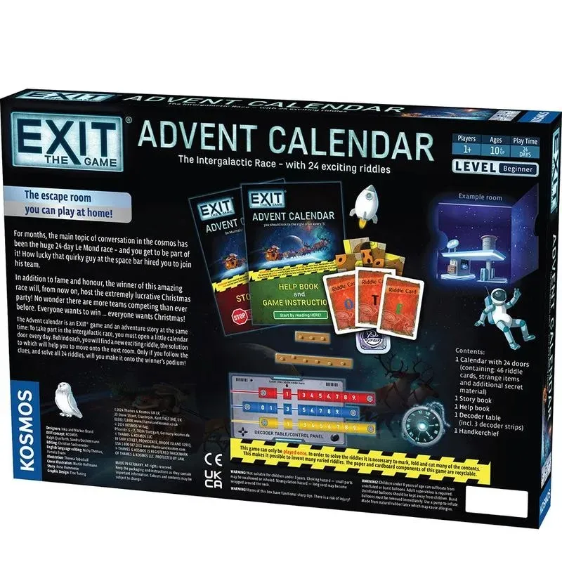 🎄 LAST DAY 49% OFF – 24-Day Cosmic Escape Room Advent Calendar🧩🚀