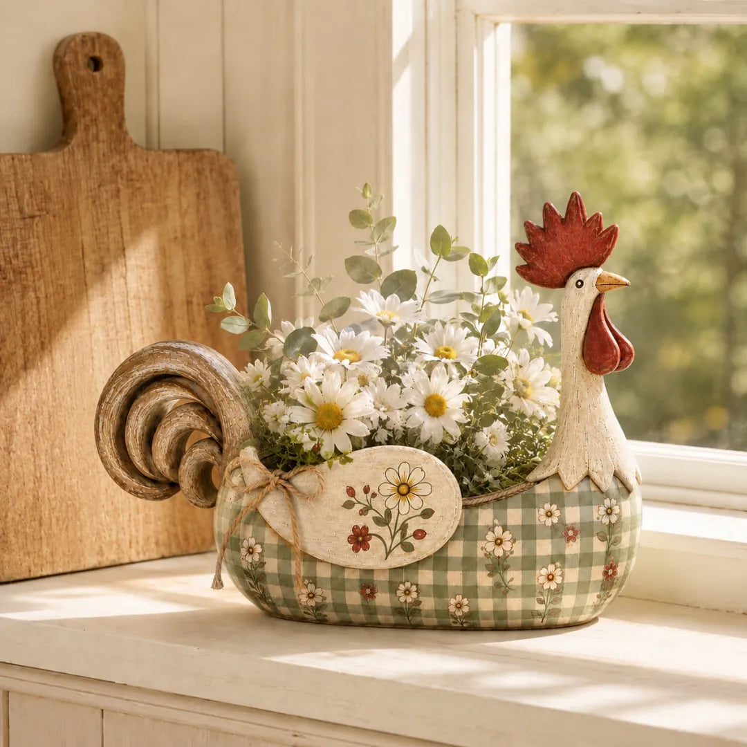 ✨🔥Vintage Farmhouse Rooster Utensil Holder  (Free shipping)
