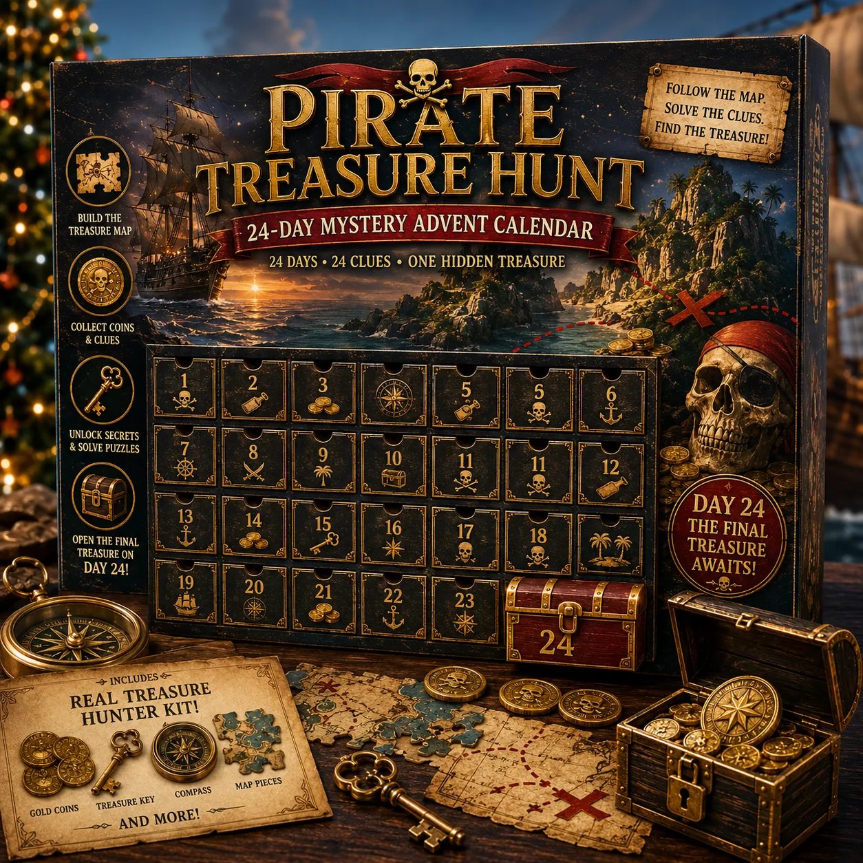 ⏳ Last Day 49% OFF – 🎄24-Day Mystery Adventure Advent Calendar🧩
