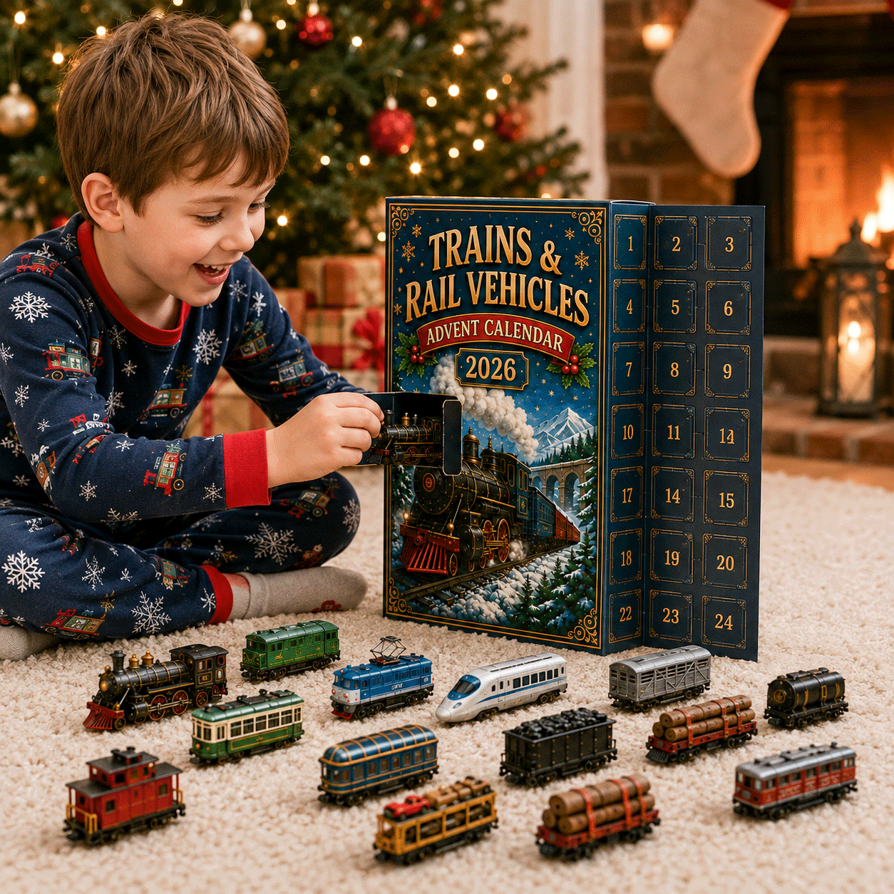 Train advent calendar daily Christmas reveal
