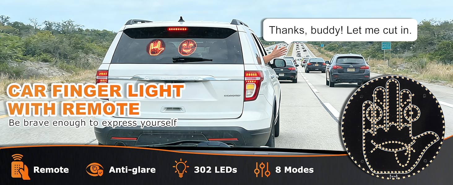 bravely express yourself with our car gesture light
