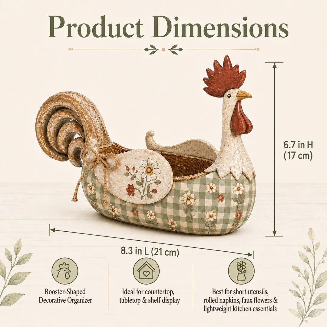 🔥Vintage Farmhouse Rooster Utensil Holder  (Free shipping)