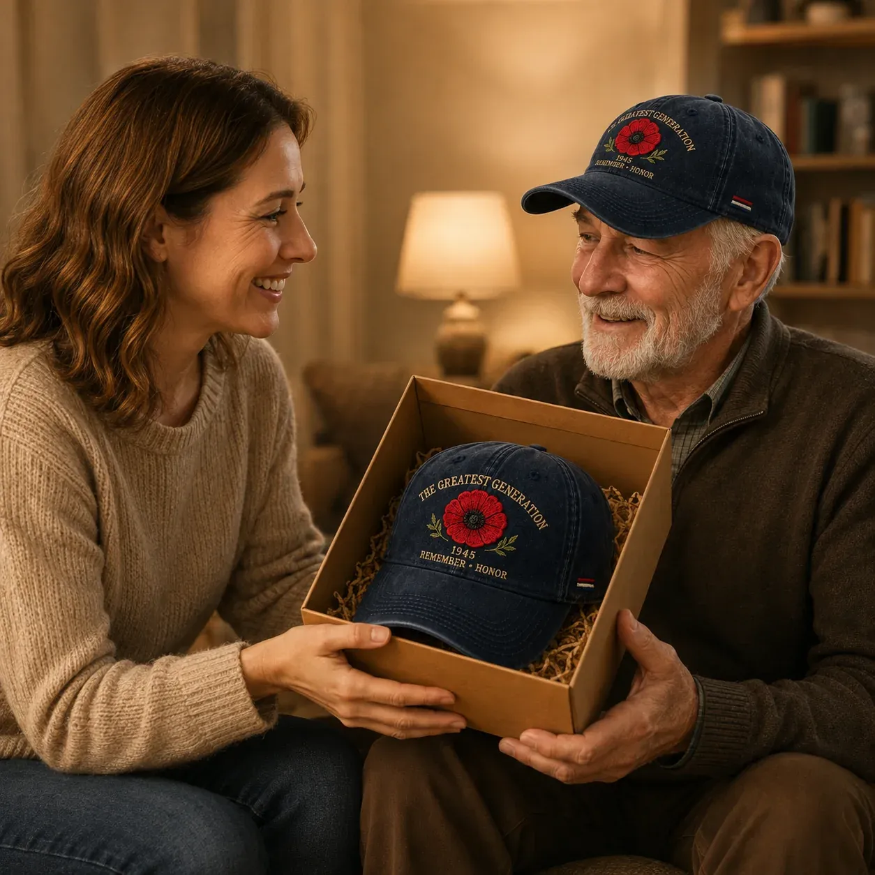The Greatest Generation 1945 Memorial Poppy Cap – Remember & Honor（The best gift for a good friend🎁）