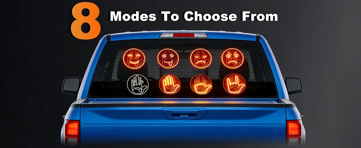 road rage hand led sign for car with 8 modes