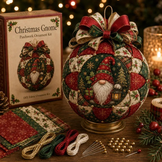 ❤Beginner-Friendly🎄Christmas Classics Patchwork Ornament DIY Kit