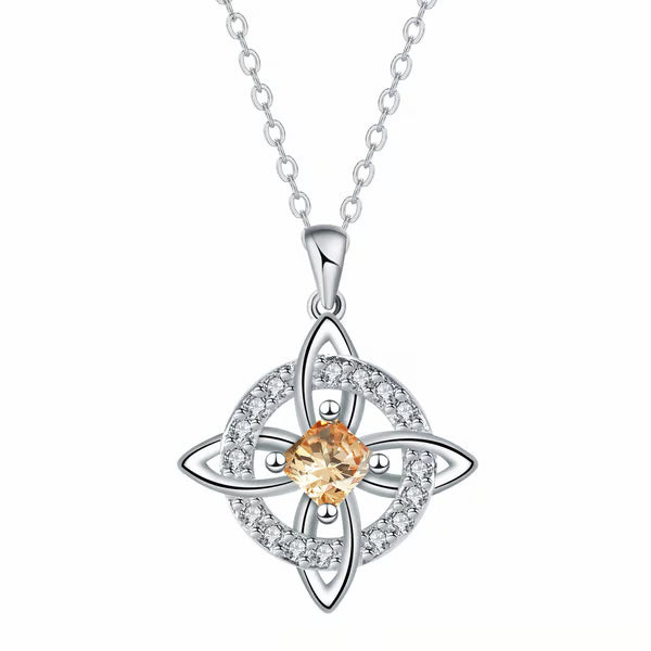 🔥Mystical Birthstone Witches Knot Necklace – 🔮💞Protect Your Loved Ones