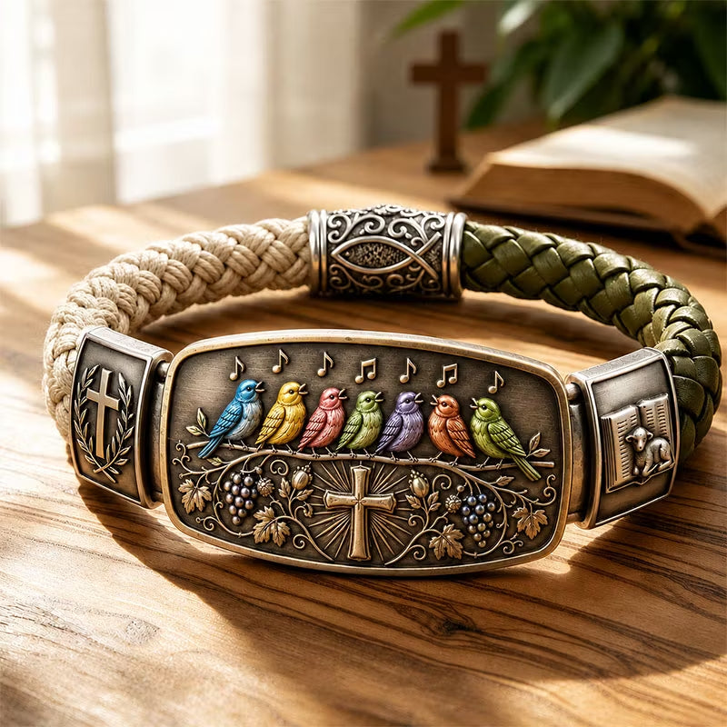 ✝️Faith Over Fear Bracelet – Christian Cross Bracelet Inspired by Isaiah 41:10, Hope, Courage & Divine Strength