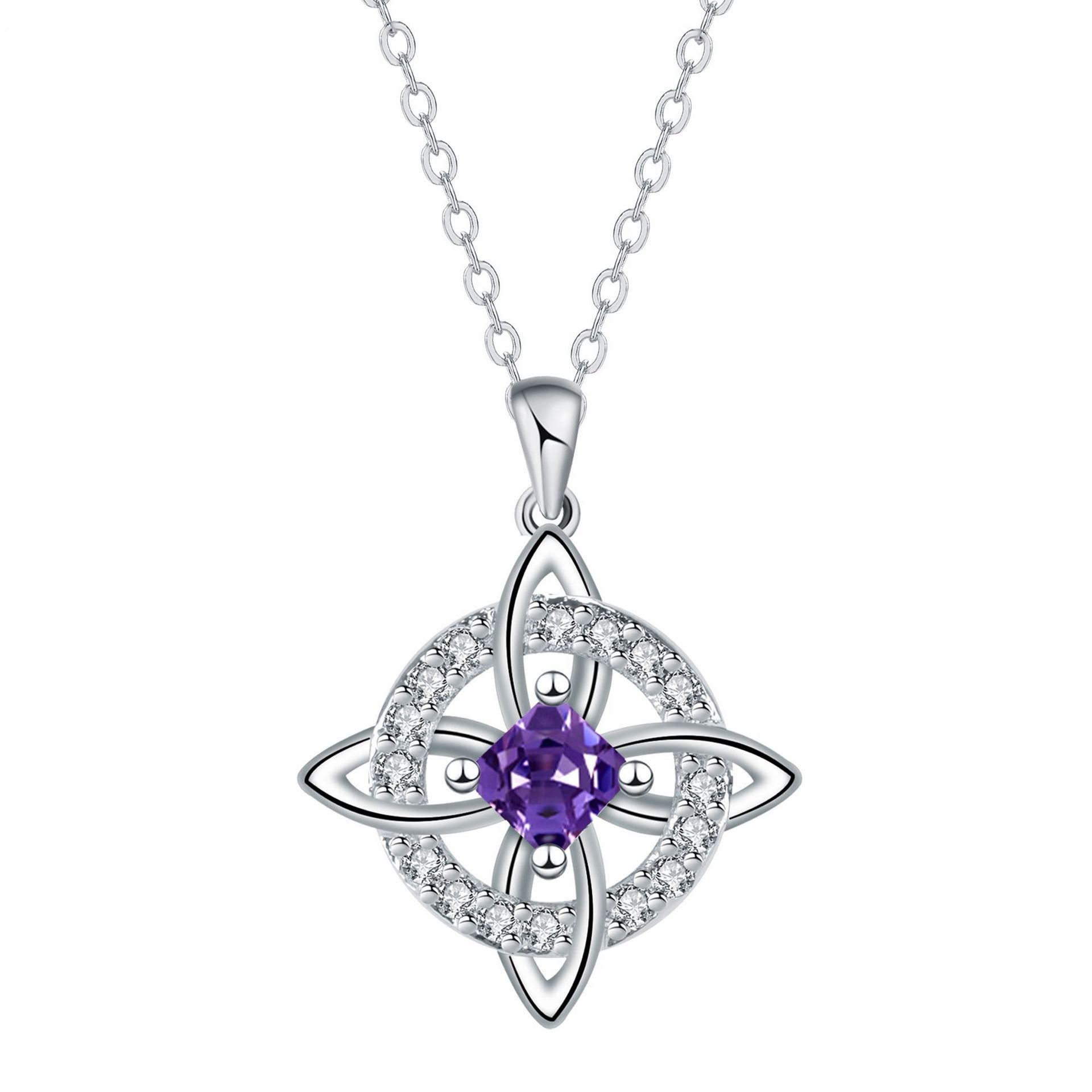🔥Mystical Birthstone Witches Knot Necklace – 🔮💞Protect Your Loved Ones