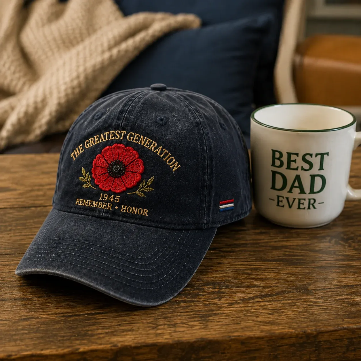 The Greatest Generation 1945 Memorial Poppy Cap – Remember & Honor（The best gift for a good friend🎁）