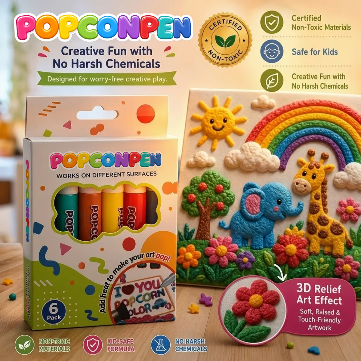 🔥Last Day Promotion 60% OFF 🖍️3D Relief Art Pen – Turn Flat Drawings Into Touchable 3D Art