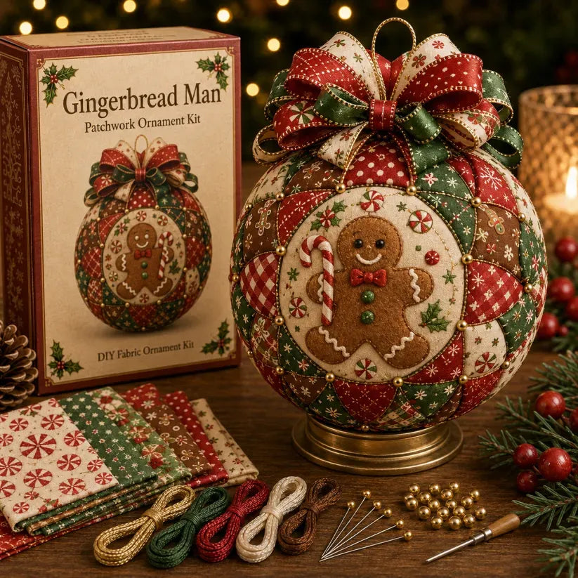 ❤Beginner-Friendly🎄Christmas Classics Patchwork Ornament DIY Kit