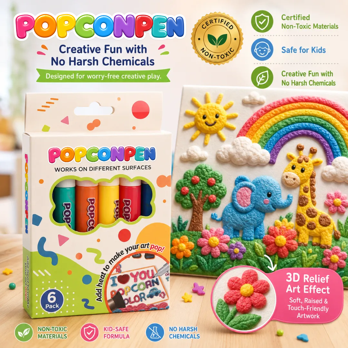 🔥Last Day Promotion 60% OFF 🖍️3D Relief Art Pen – Turn Flat Drawings Into Touchable 3D Art