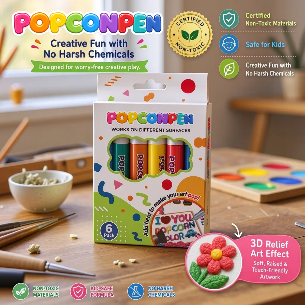 🔥Last Day Promotion 60% OFF 🖍️3D Relief Art Pen – Turn Flat Drawings Into Touchable 3D Art