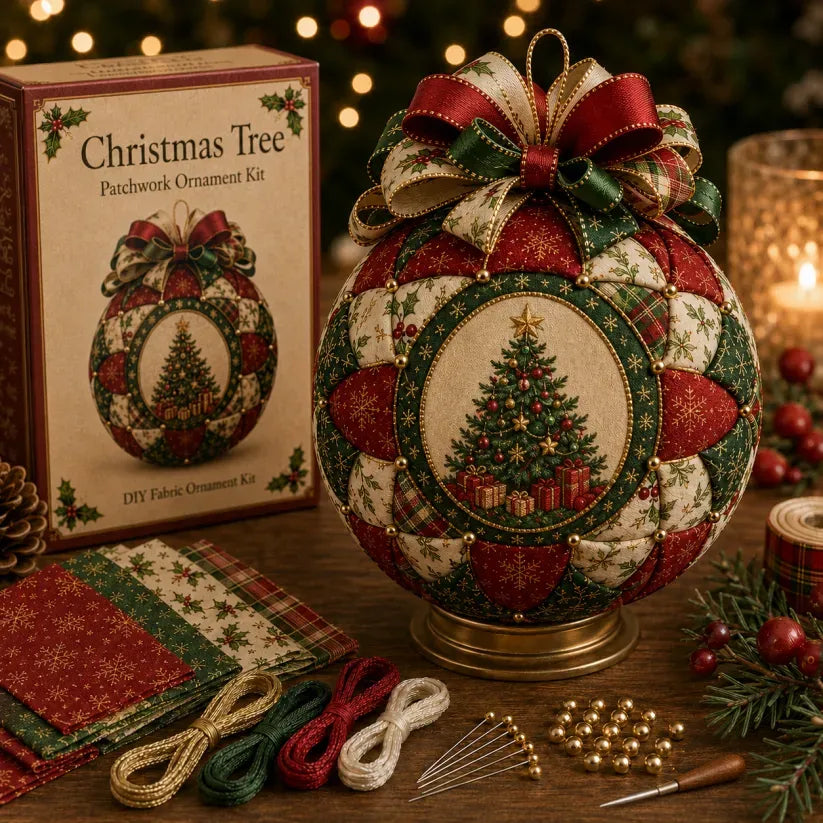 ❤Beginner-Friendly🎄Christmas Classics Patchwork Ornament DIY Kit