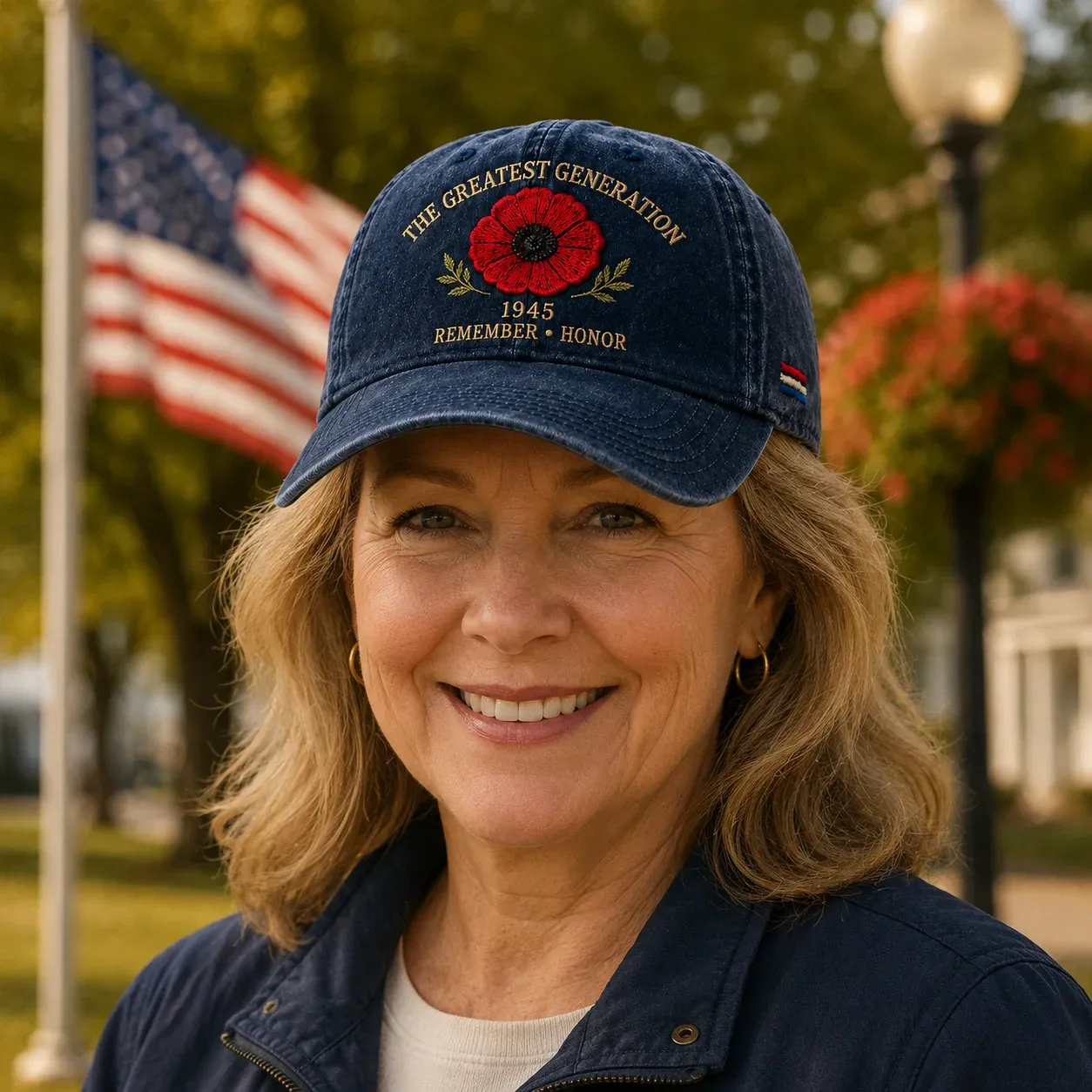 The Greatest Generation 1945 Memorial Poppy Cap – Remember & Honor（The best gift for a good friend🎁）
