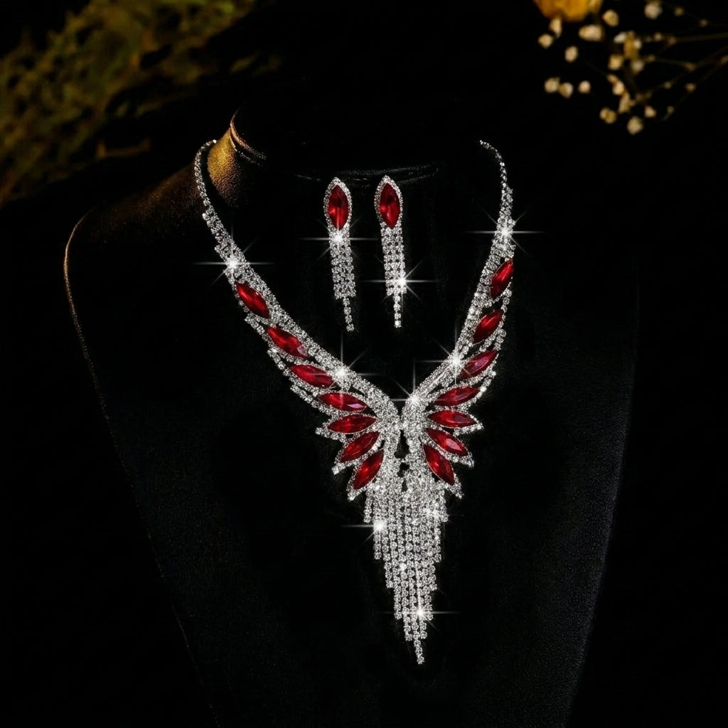 Elegant Wing Necklace & Earrings Set ✨
