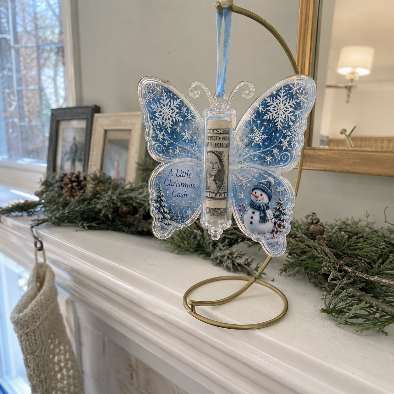 🎀🎀💵 Christmas Cash Gift Butterfly Ornament – Holiday Money Holder Keepsake 🎄✨