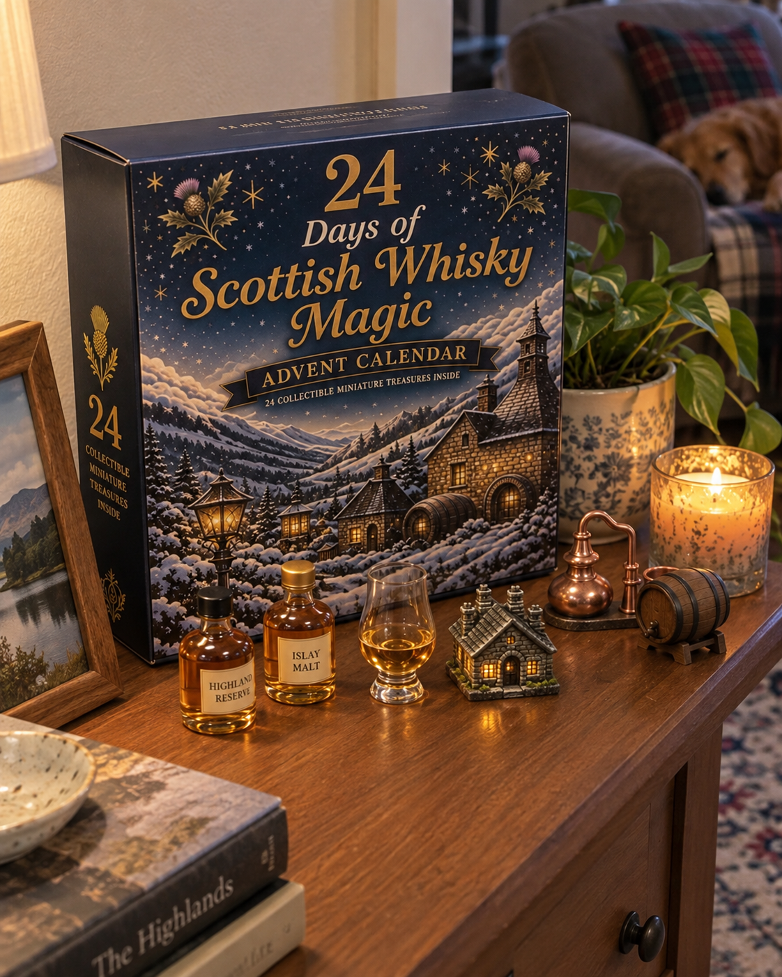 🥇2026 Days of Scottish Whisky Magic Blind Box - 24-Day Festive Countdown, Scottish Whisky-Themed Collectible Figures Blind Box - Gift For Whisky Lovers