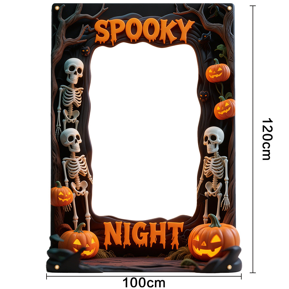 3D Effect Halloween & Christmas Front Door Frame Archway Banner – Seasonal Party Porch Decor