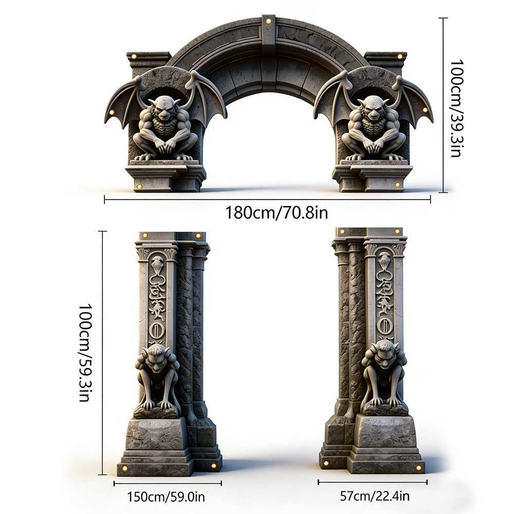 3D Effect Halloween & Christmas Front Door Frame Archway Banner – Seasonal Party Porch Decor