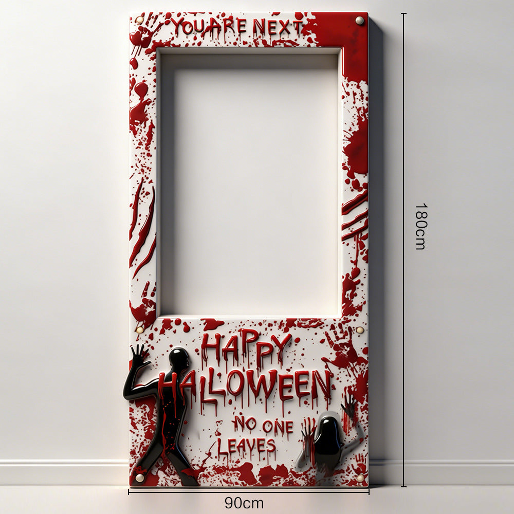 3D Effect Halloween & Christmas Front Door Frame Archway Banner – Seasonal Party Porch Decor