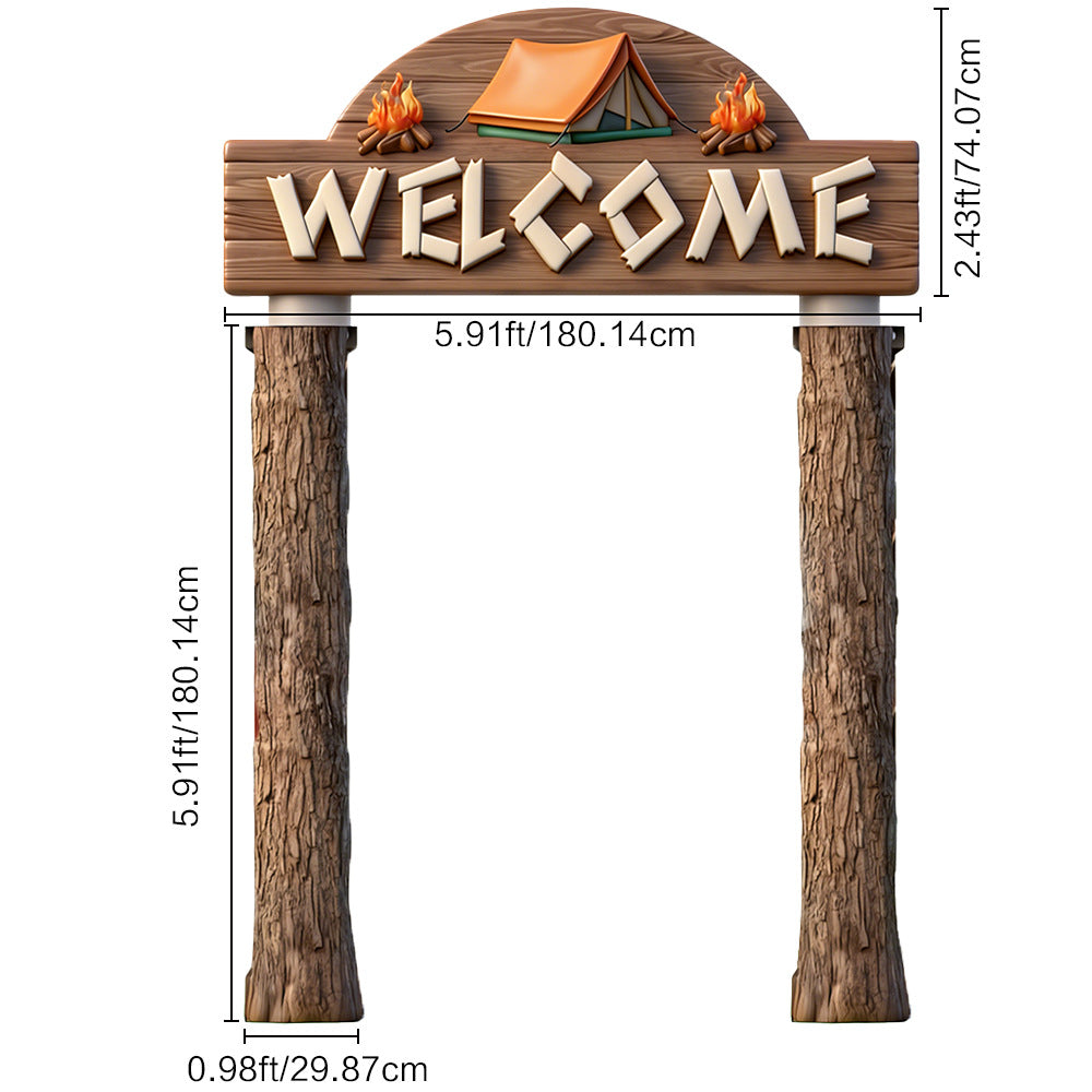 3D Effect Halloween & Christmas Front Door Frame Archway Banner – Seasonal Party Porch Decor