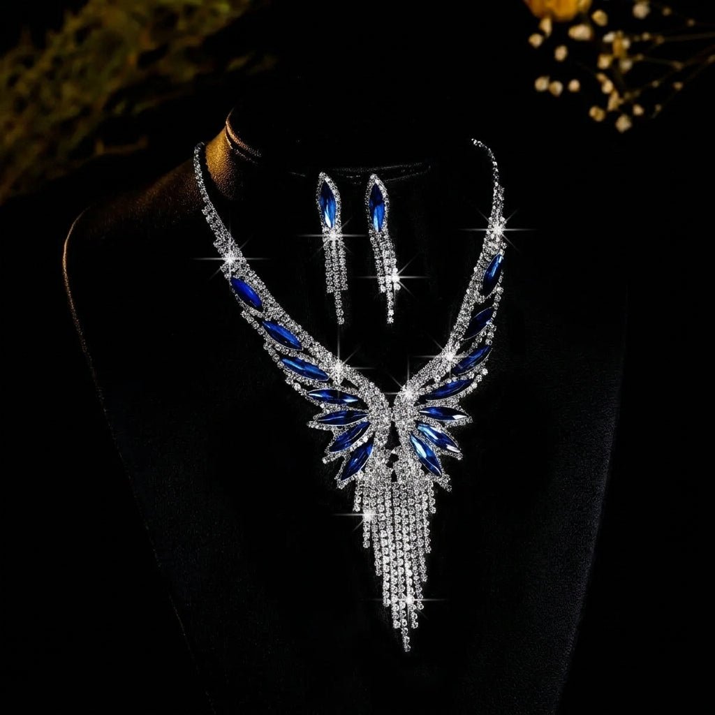Elegant Wing Necklace & Earrings Set ✨