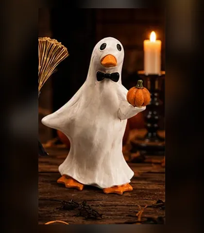 Ghost Duck Halloween figurine
