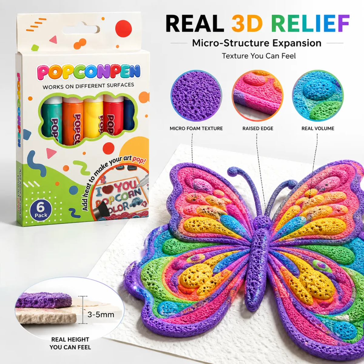 🔥Last Day Promotion 60% OFF 🖍️3D Relief Art Pen – Turn Flat Drawings Into Touchable 3D Art