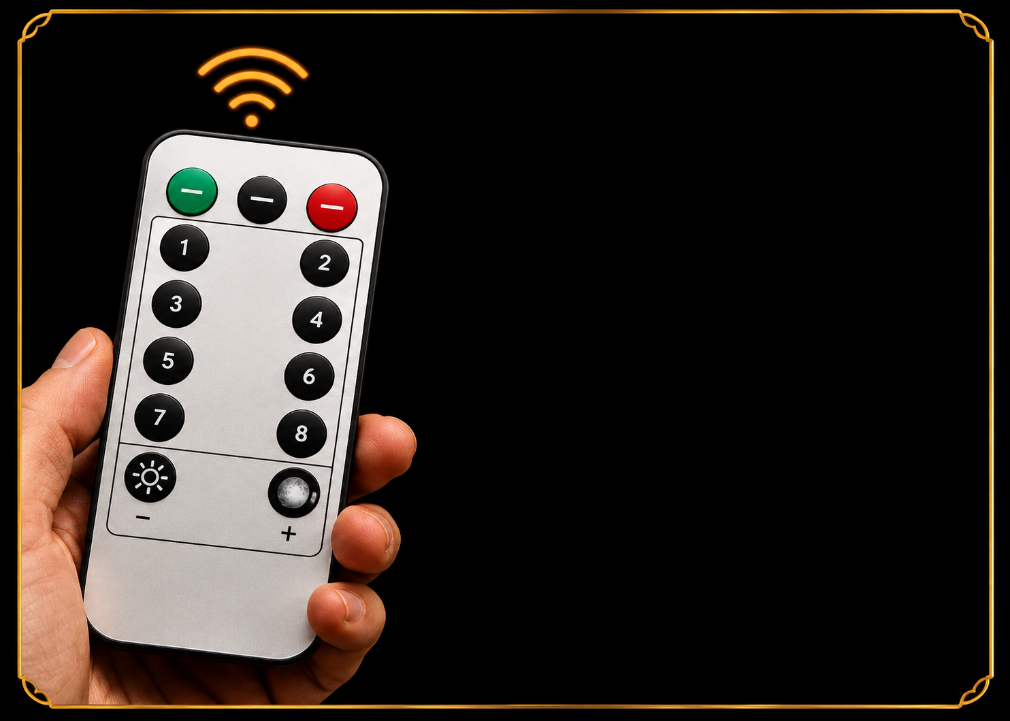 Remote control for hanging ghost lights