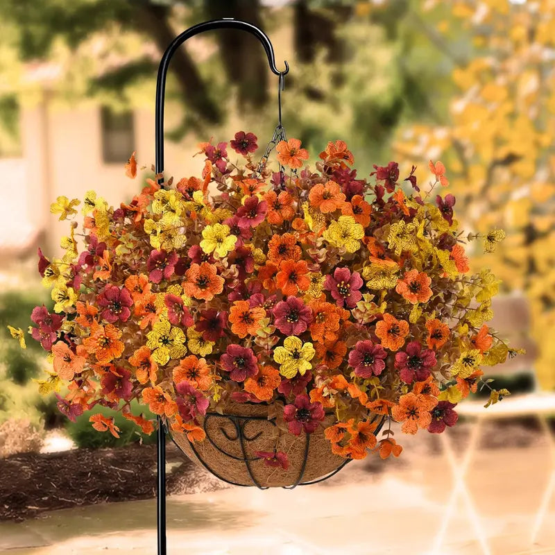 🔥 Last Day - Fall Artificial Flower Halloween 12pcs, UV Resistant Colorful Fake Flower🍂