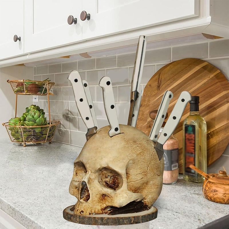 💀Creative Skull Resin Knife Holder🔥🔥