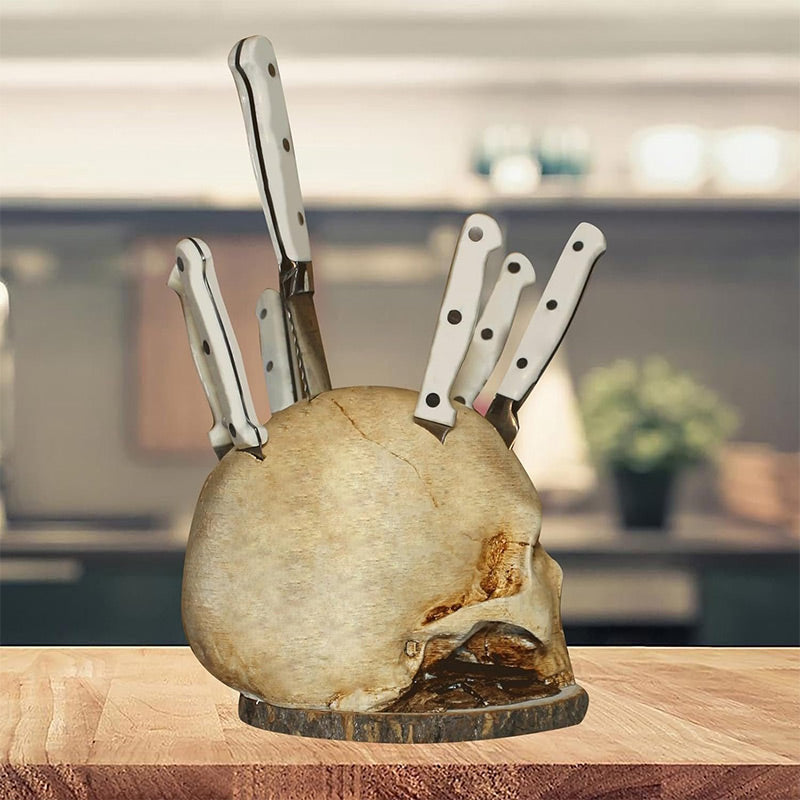 💀Creative Skull Resin Knife Holder🔥🔥