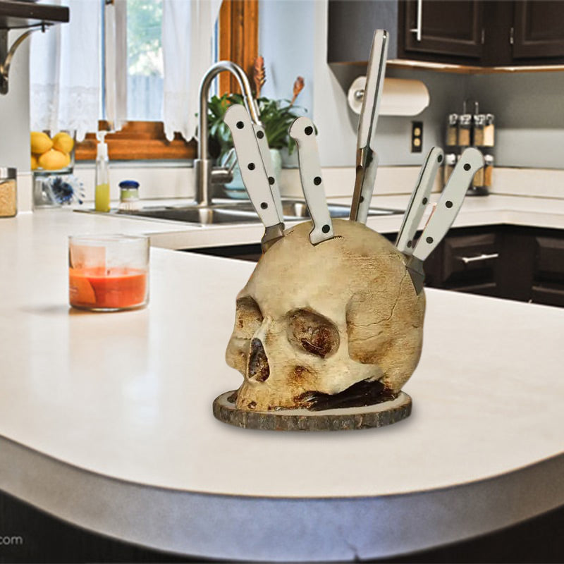 💀Creative Skull Resin Knife Holder🔥🔥