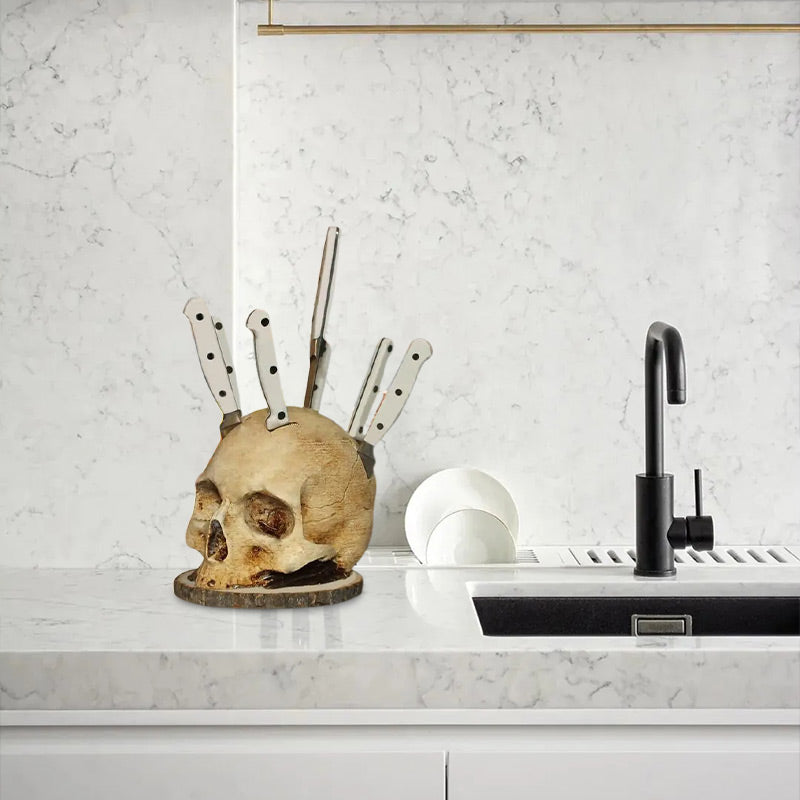 💀Creative Skull Resin Knife Holder🔥🔥