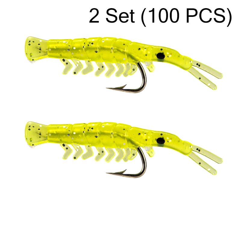 🥳2026 HOT SALE🥳💞50K+ SOLD!🐟💪 50% OFF! 50PCS Soft Shrimp Lures – Realistic texture, sharp hidden hooks. Works in rivers, lakes & sea. No more missed strikes! 🏆🎣