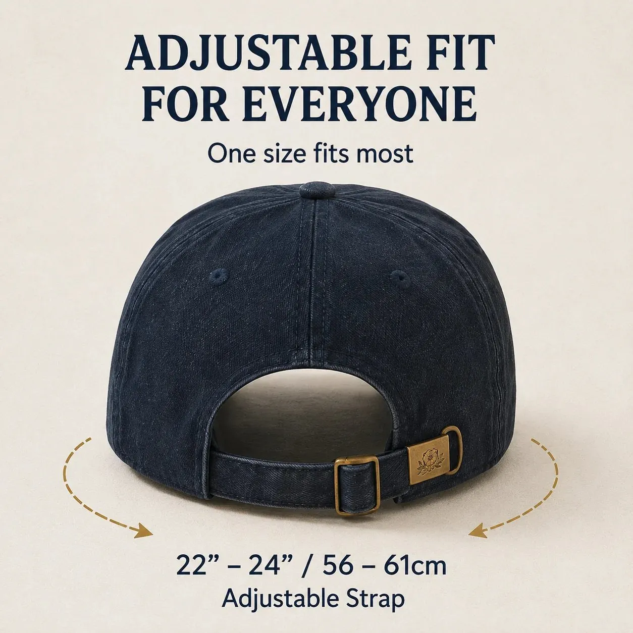 Adjustable back strap memorial cap