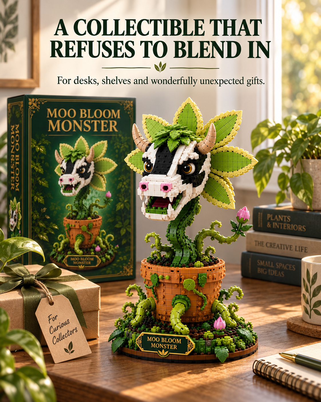 Moo Bloom Monster Building Block Set