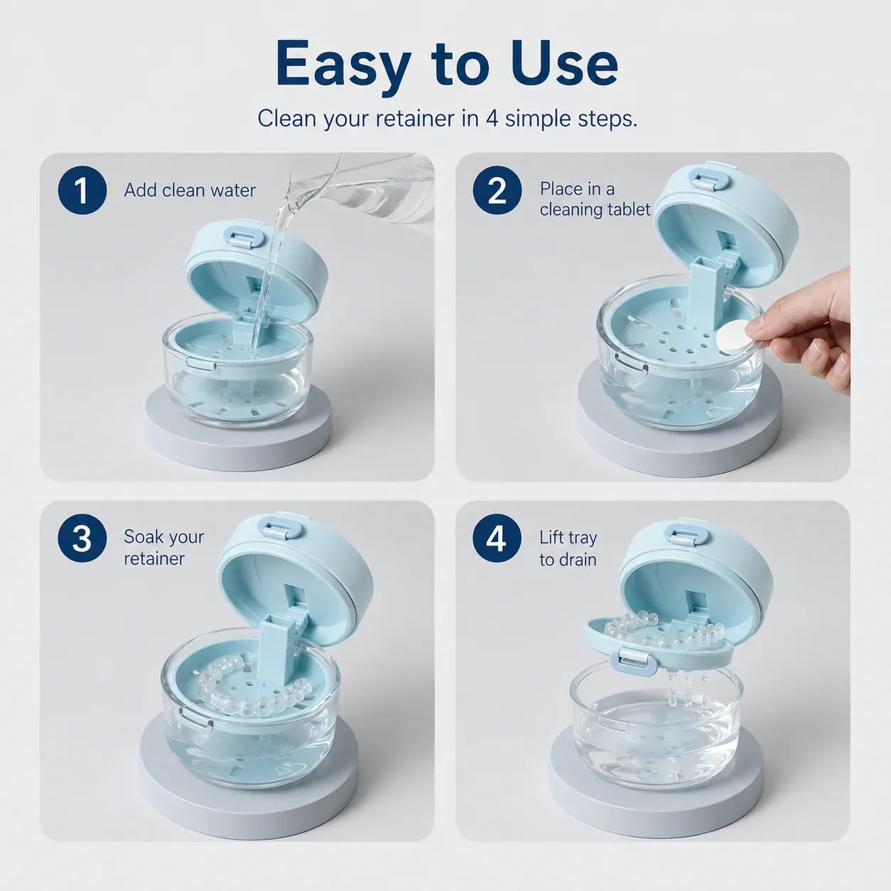 Retainer Case Usage Steps